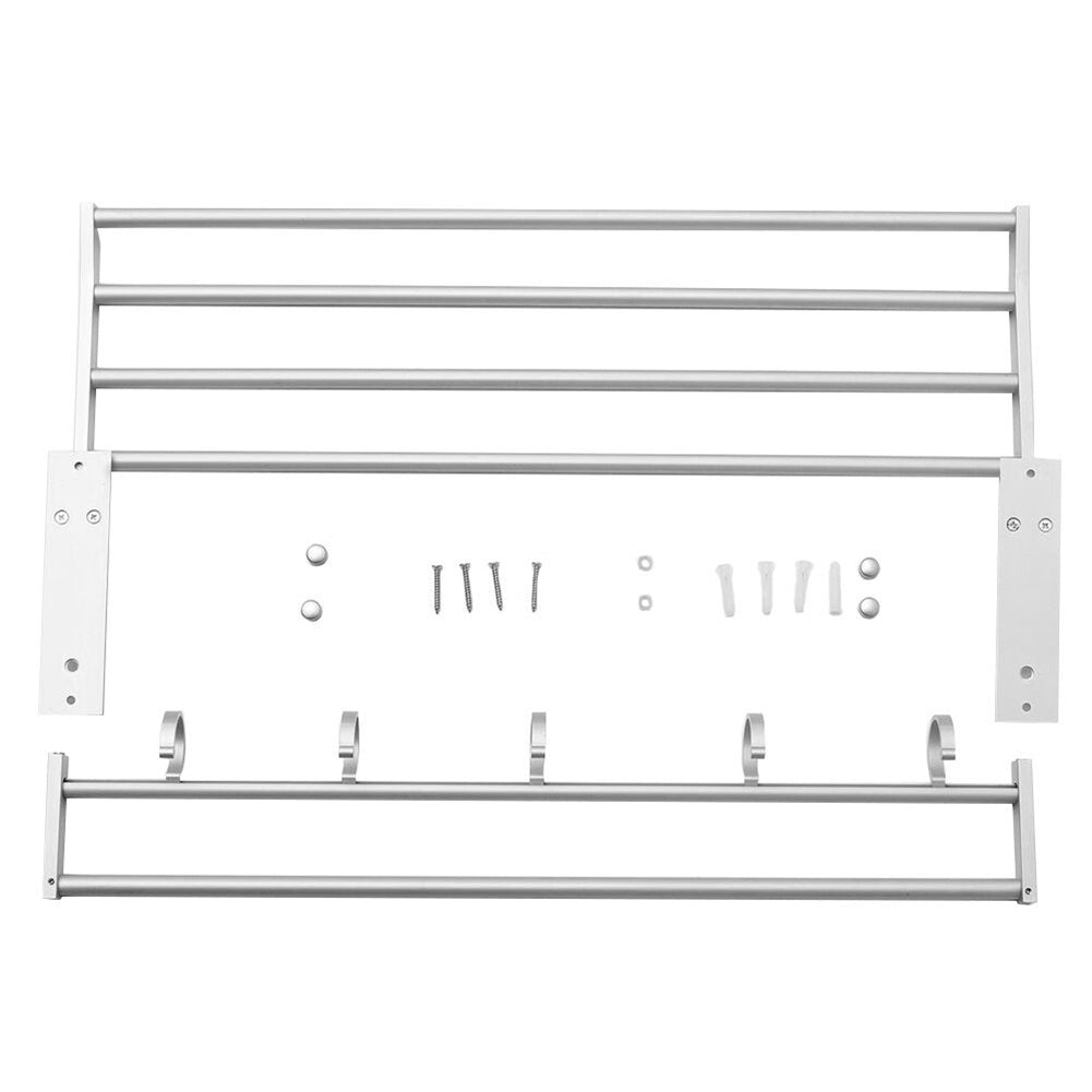 Modern Wall-Mounted Towel Rack with Shelf | Elevate Home And Bath