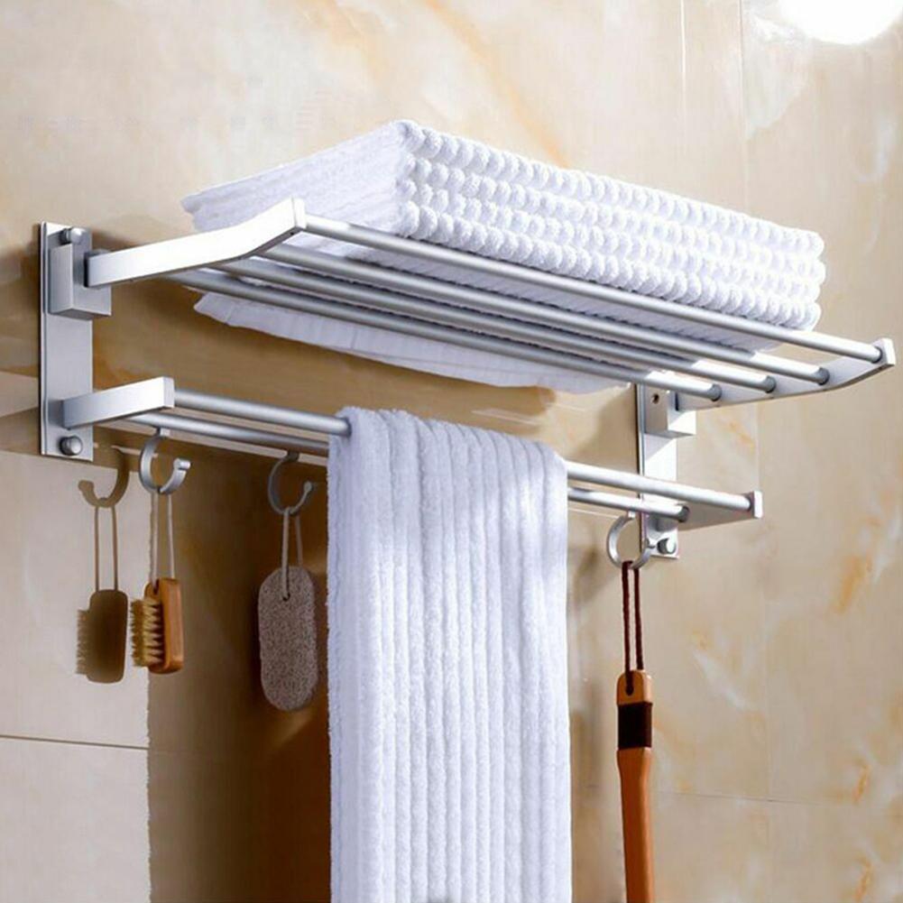 Modern Wall-Mounted Towel Rack with Shelf | Elevate Home And Bath