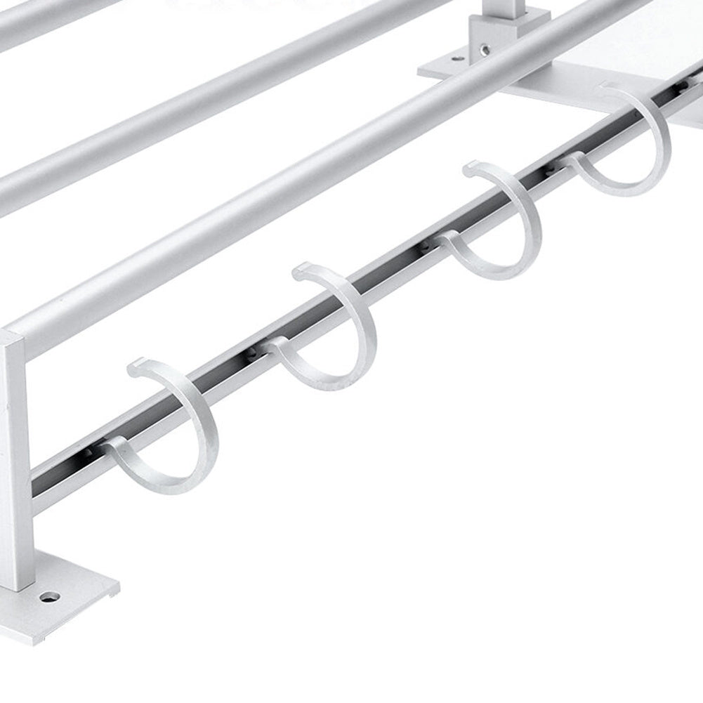 Modern Wall-Mounted Towel Rack with Shelf | Elevate Home And Bath