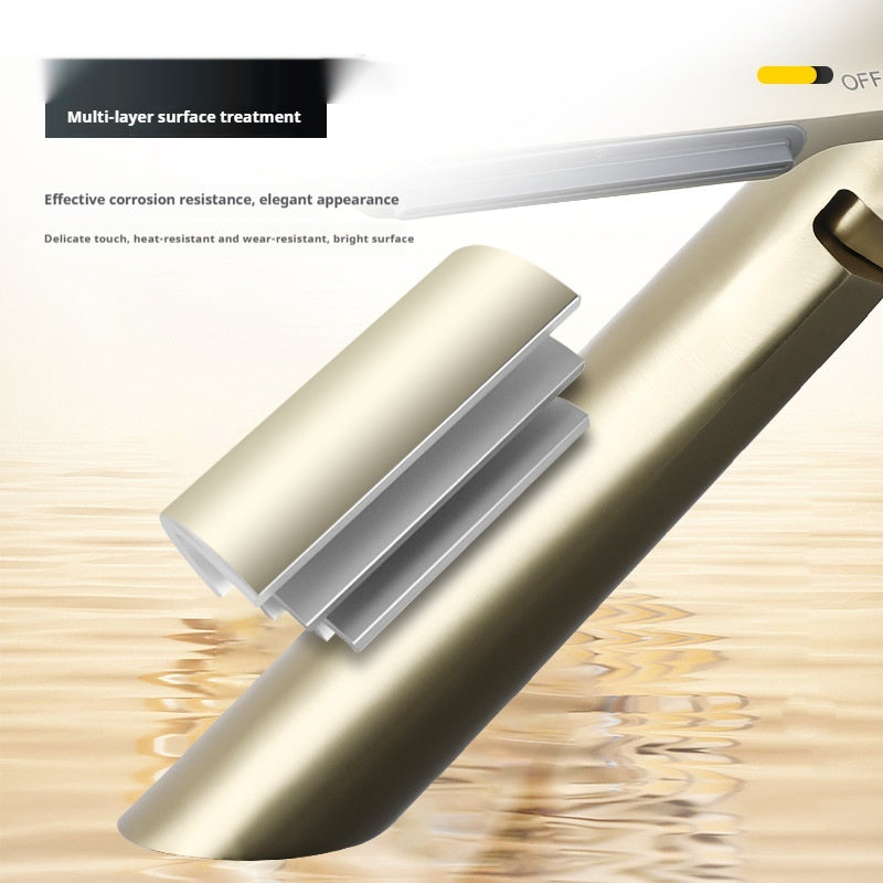 Brushed Gold Waterfall Bathroom Faucet | Elevate Home & Bath