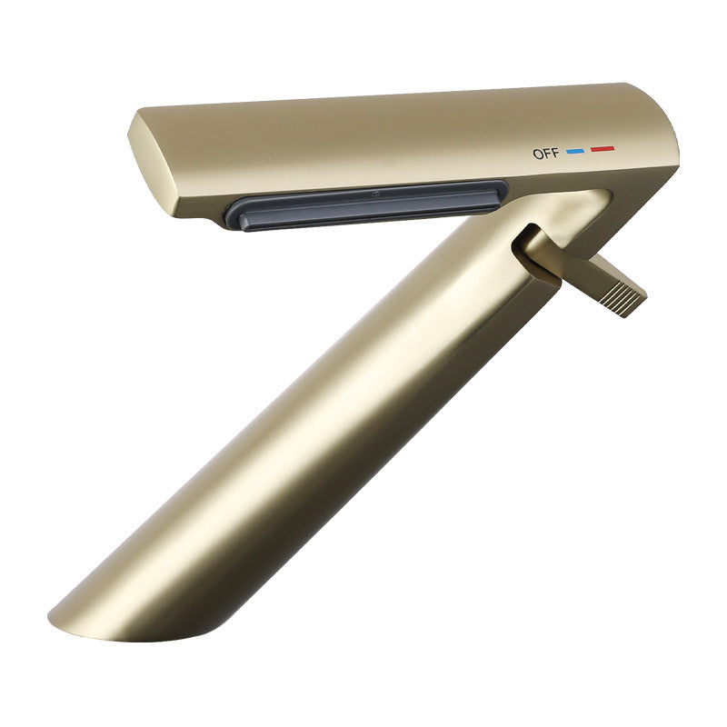 Brushed Gold Waterfall Bathroom Faucet | Elevate Home & Bath